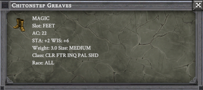 CHITONSTEP GREAVES item card