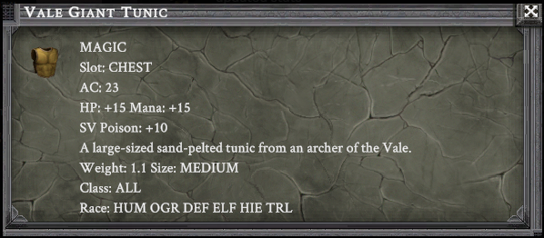 VALE GIANT TUNIC item card