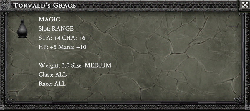 TORVALD'S GRACE item card