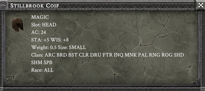 STILLBROOK COIF item card
