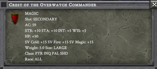 CREST OF THE OVERWATCH COMMANDER item card