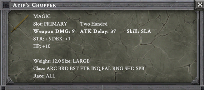 AYIP'S CHOPPER item card