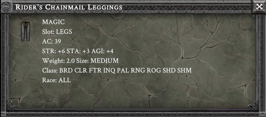 RIDER'S CHAINMAIL LEGGINGS item card