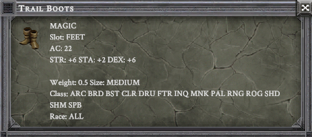TRAIL BOOTS item card