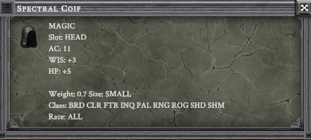 SPECTRAL COIF item card