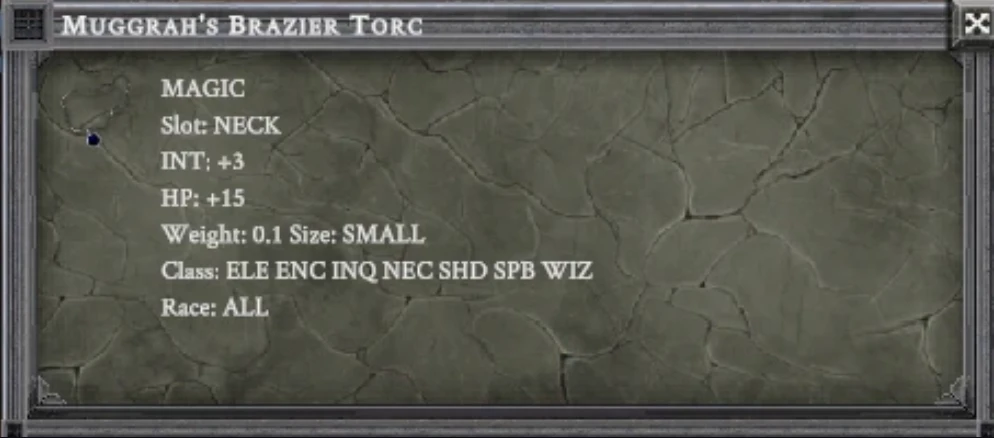 MUGGRAH'S BRAZIER TORC item card