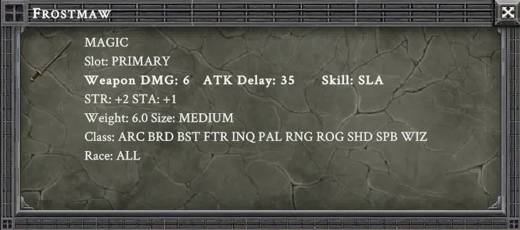 FROSTMAW item card