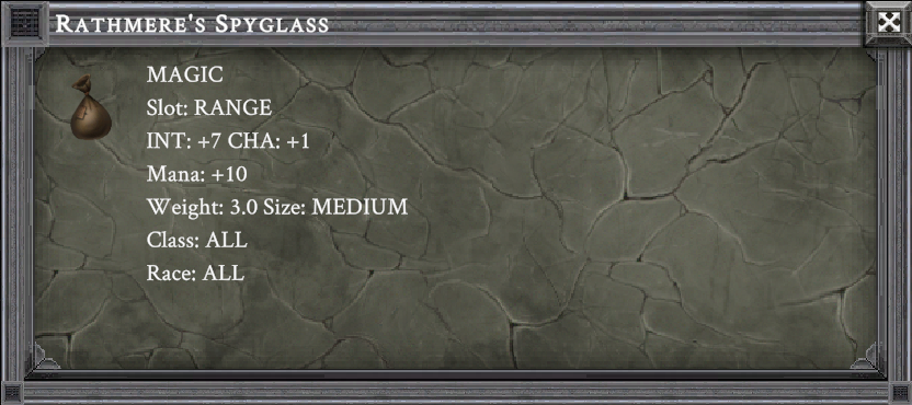 RATHMERE'S SPYGLASS item card
