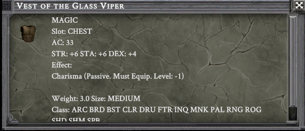 VEST OF THE GLASS VIPER item card
