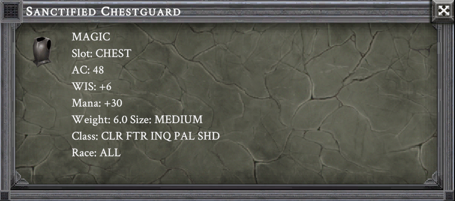SANCTIFIED CHESTGUARD item card