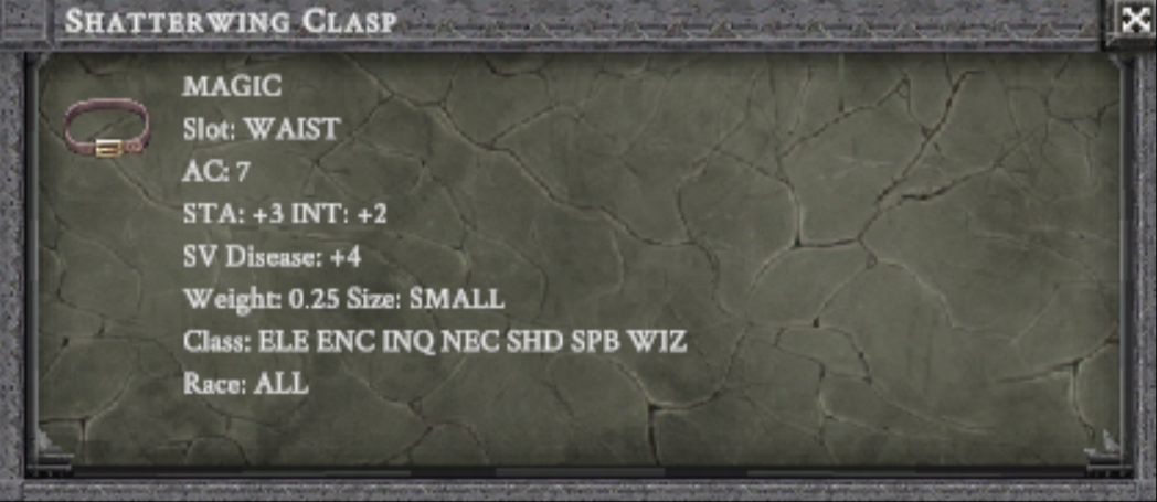 SHATTERWING CLASP item card
