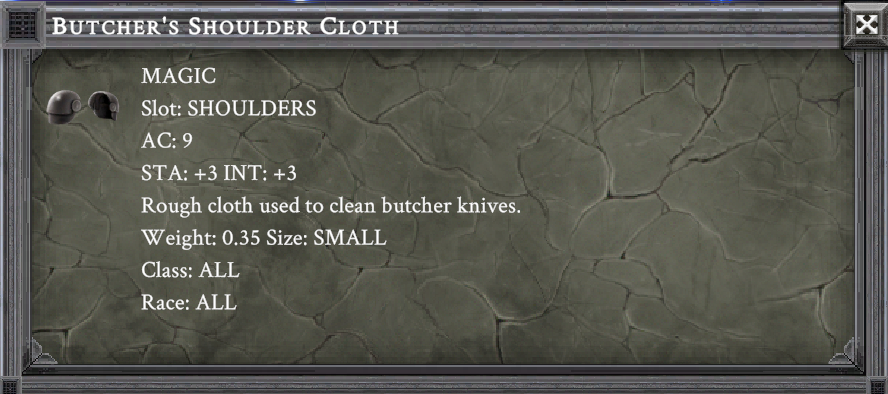 BUTCHER'S SHOULDER CLOTH item card