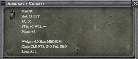 ADMIRAL'S CUIRASS item card