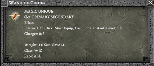 WAND OF CINDER item card