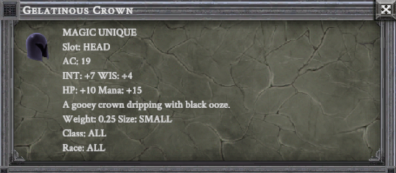 GELATINOUS CROWN item card