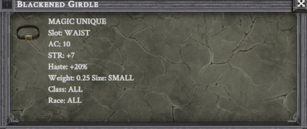 BLACKENED GIRDLE item card