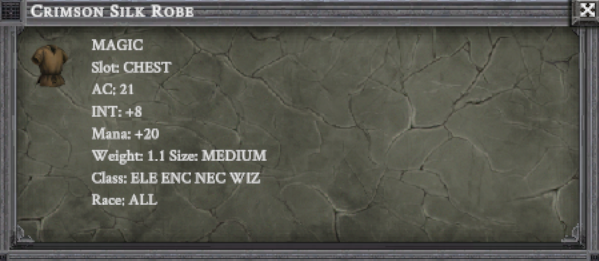 CRIMSON SILK ROBE item card
