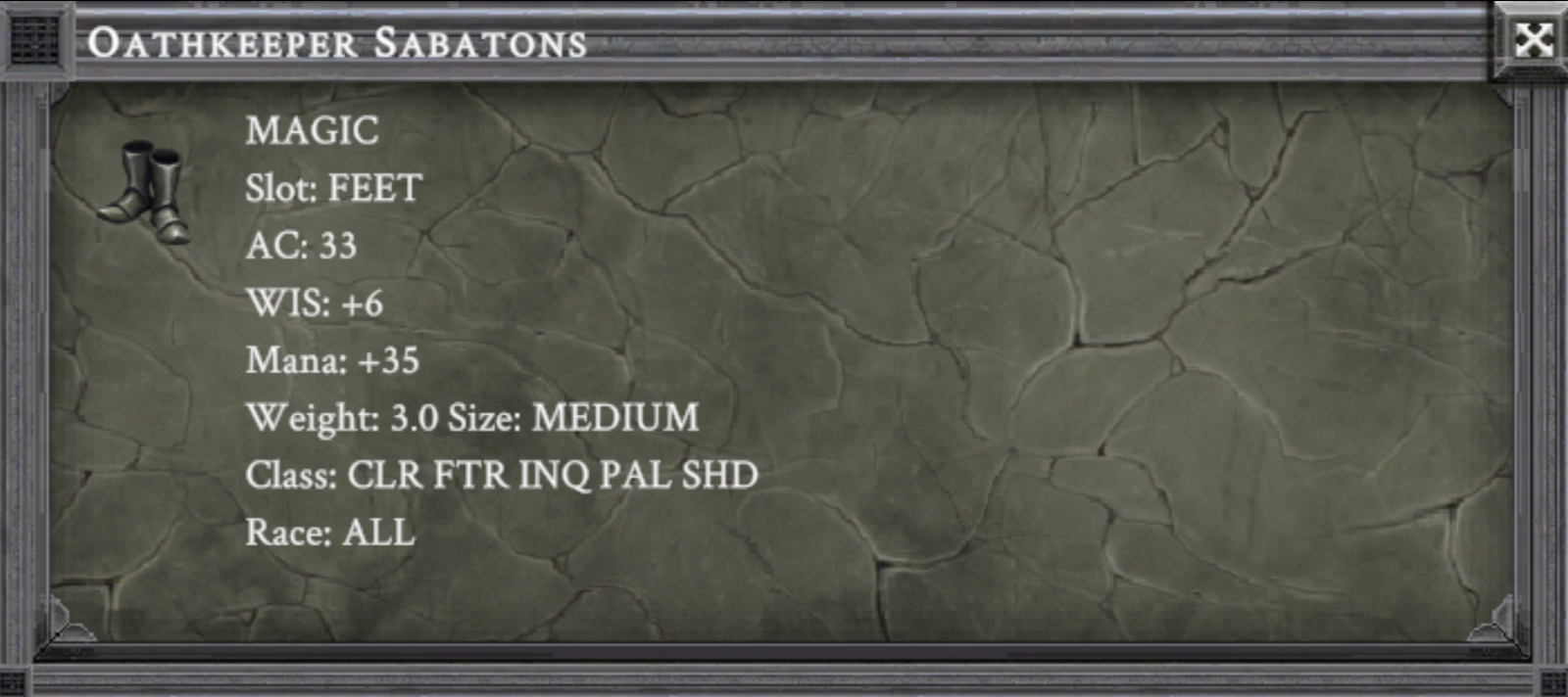 OATHKEEPER SABATONS item card