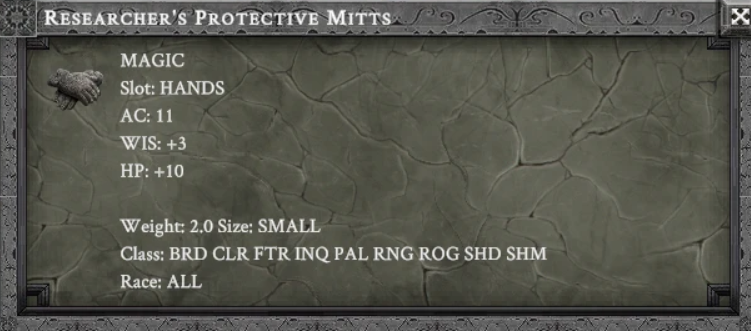RESEARCHER'S PROTECTIVE MITTS item card